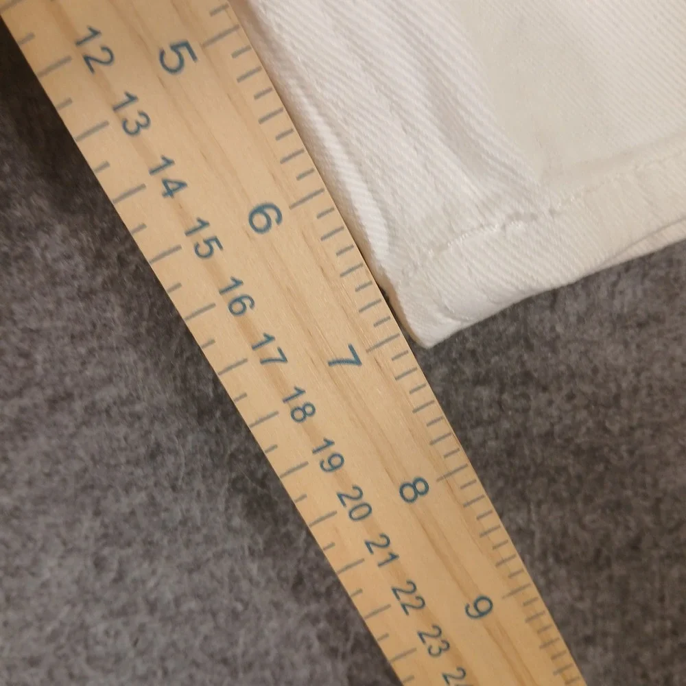 H&M Denim Shorts Mens 30 White Cotton 5-Pocket Twill‎ PN 03988714